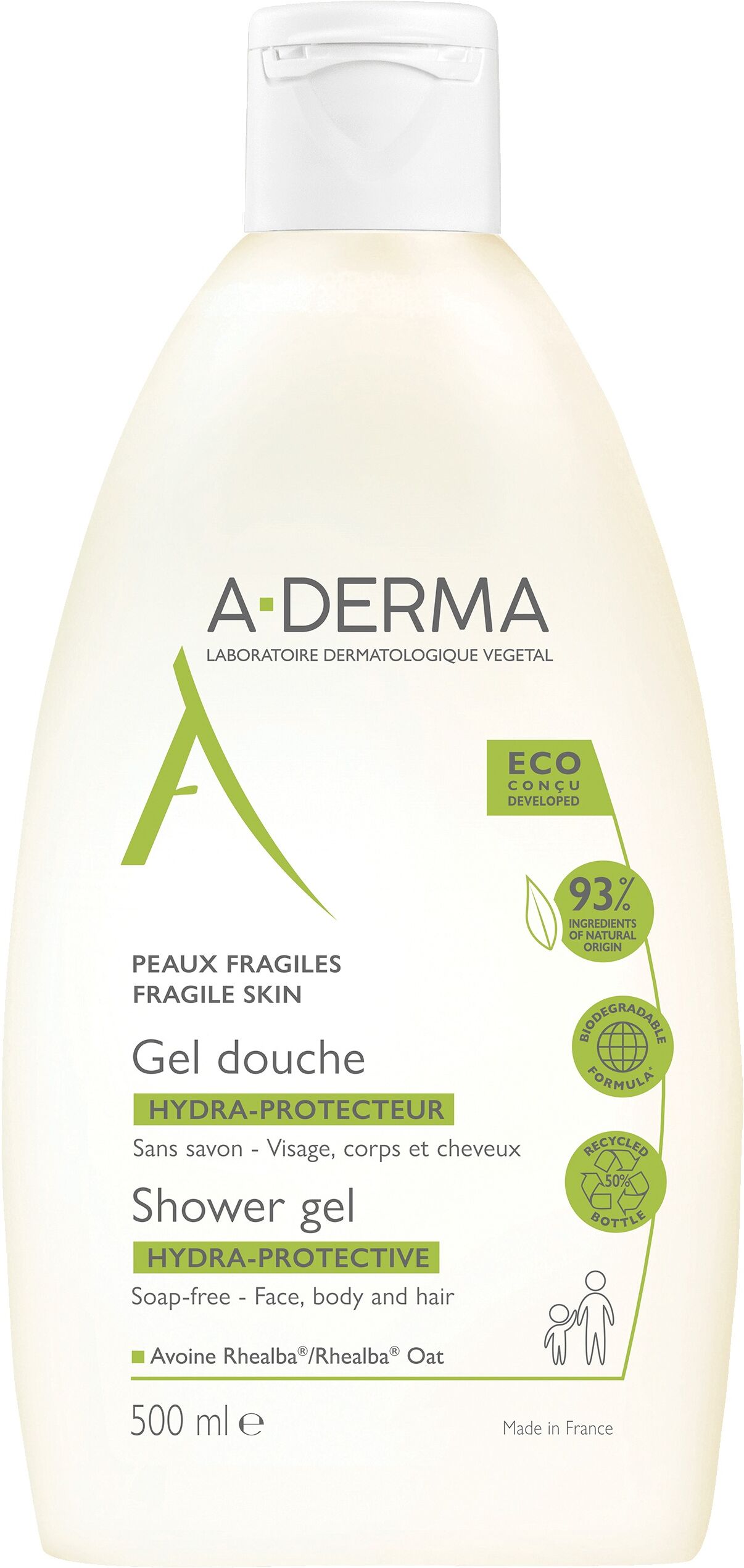 A-DERMA Les indispensables gel doccia hydra protettivo 500 ml