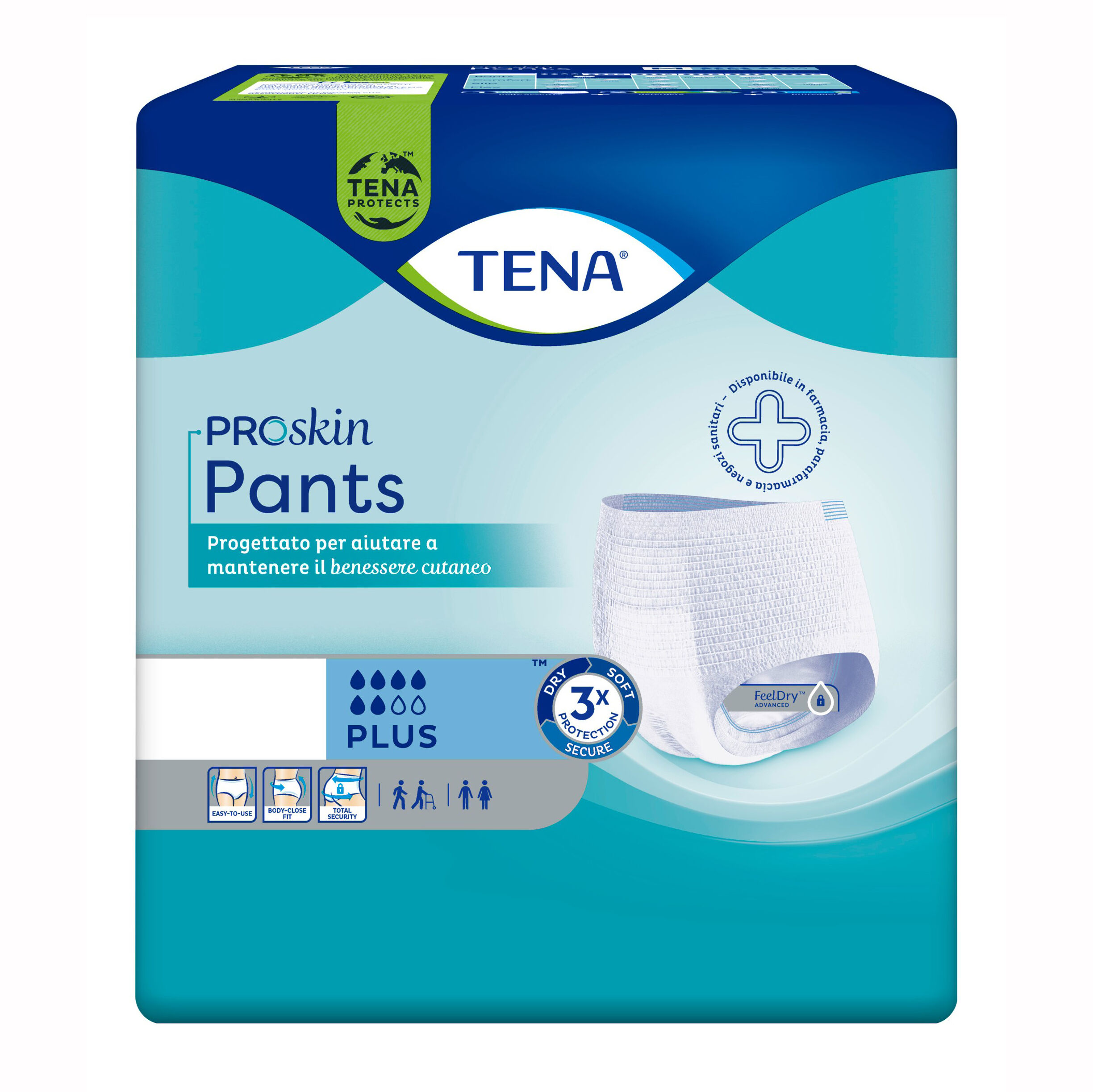 TENA PANNOLONE PER INCONTINENZA PANTS PLUS MEDIUM 14 PEZZI