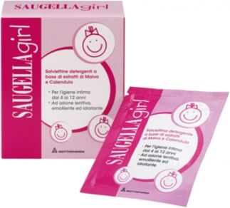 Saugella Linea Girl Ragazze Detergente Intimo Delicato 10 Salviette Morbide