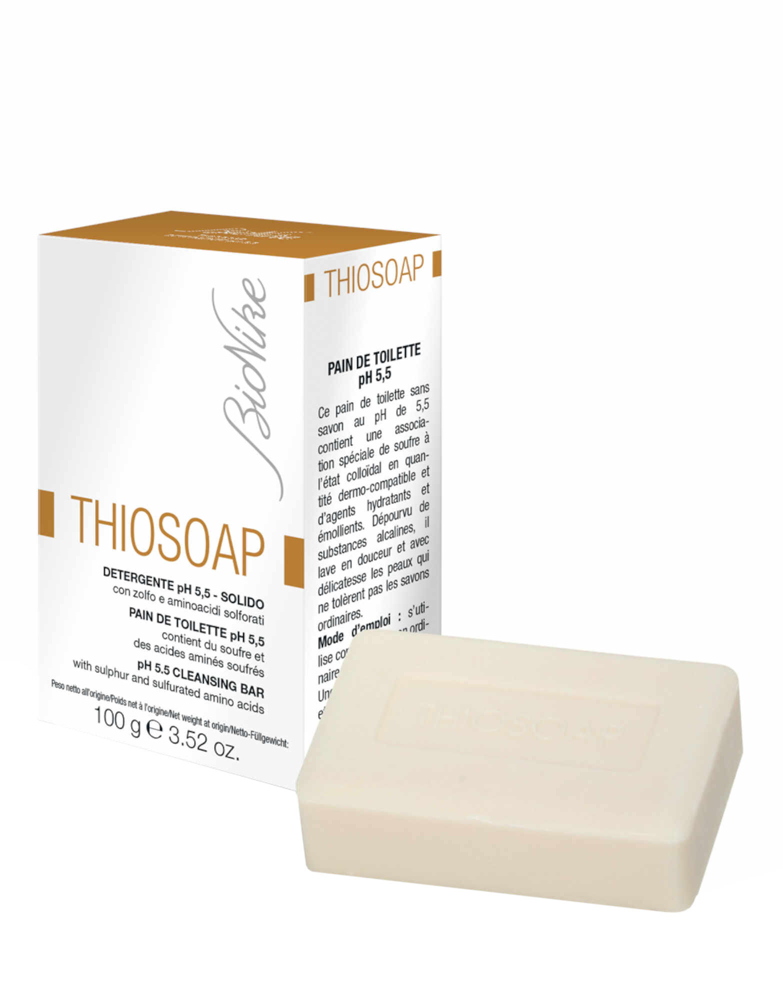 BIONIKE Thiosoap - Detergente Ph 5,5 Solido 100 Grammi