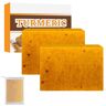 STRAFFI Honey Glow Lemon Turmeric Kojic Acid Soap Bar, Lemon Turmeric Kojic Acid Soap, Lemon Turmeric Kojic Soap, Turmeric Soap Bars For Dark Spots, Natural Turmeric Soap Bar For Face & Body (2PCS)