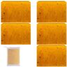 STRAFFI Honey Glow Lemon Turmeric Kojic Acid Soap Bar, Lemon Turmeric Kojic Acid Soap, Lemon Turmeric Kojic Soap, Turmeric Soap Bars For Dark Spots, Natural Turmeric Soap Bar For Face & Body (5PCS)