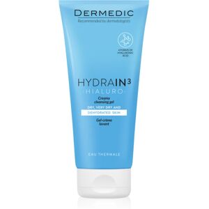 Dermedic Hydrain3 Hialuro creamy cleansing gel for dehydrated dry skin 200 ml