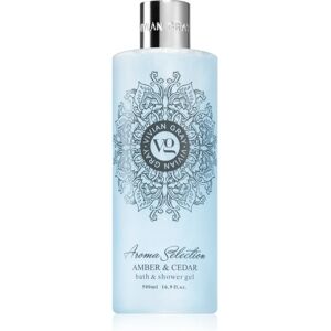 Vivian Gray Aroma Selection Amber & Cedar shower and bath gel 500 ml