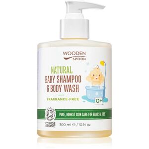 WoodenSpoon Natural shampoo and shower gel for kids fragrance-free 300 ml