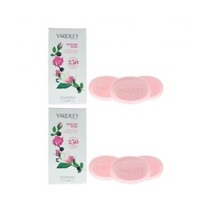 Yardley Womens English Rose Luxury Soap 3 X 100g For Her X 2 - One Size