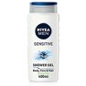 NIVEA MEN Sensitive Shower Gel Pack of 6 (6 x 400ml), Alcohol-Free Sensitive Skin Show