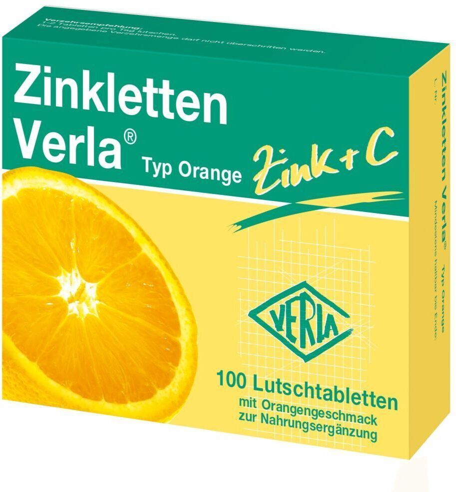 Verla Zinkletten Verla® Orange 100 St Lutschtabletten