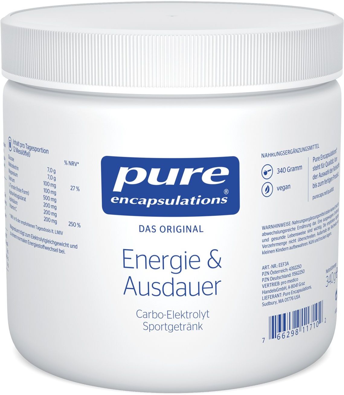 Pure Encapsulations® Energie & Ausdauer 340 g Pulver