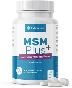 FutuNatura MSM Plus 1000 mg - Haut, Haare und Nägel, 180 Tabletten