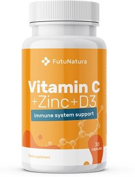 FutuNatura Vitamin C + Zink + Vitamin D3, 30 Kapseln