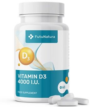 FutuNatura Vitamin D3, 4000 I.E. - Immunsystem, 60 Tabletten