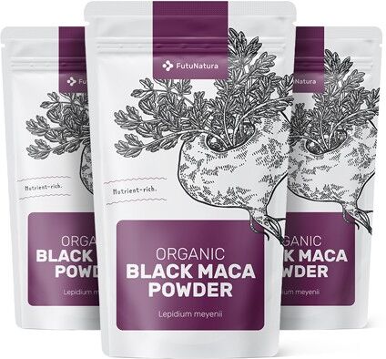 FutuNatura 3x BIO Schwarzes Maca Pulver, zusammen 1500 g