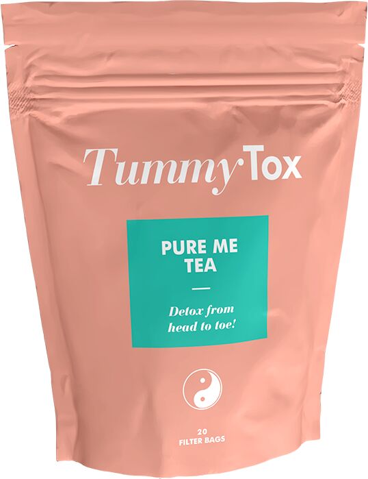 Pure Sensilab TummyTox Pure Me Tea   Natürlicher Entgiftungstee mit Mariendistel, Grüntee, Löwenzahn und Klettenwurzel   20 Teebeutel   Sensilab