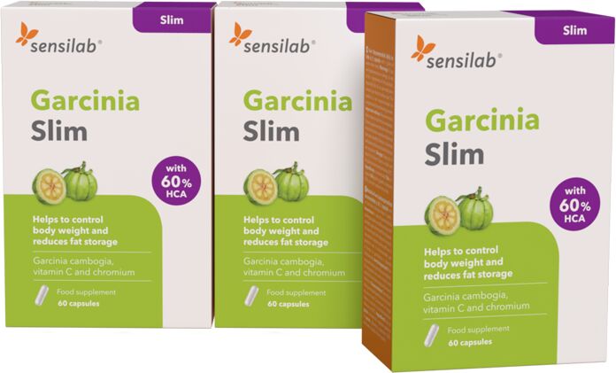 Sensilab Garcinia Slim   1+2 GRATIS   Natürlicher Appetitzügler mit 820 mg (60 %) HCA - Extrakt aus Garcinia Cambogia   3-monatige Kur 3x 60 Kapeln   Sensilab