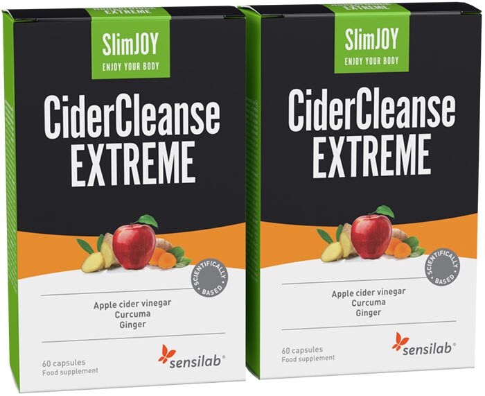 Sensilab SlimJOY CiderCleanse Extreme 1+1 GRATIS   Schneller Abnehmen und Entgiften mit der Kraft von Apfelessig-Kapseln   2x 60 Kapseln   Sensilab