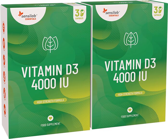 Sensilab Essentials Vitamin D3 4000 IU, Zweierpackung