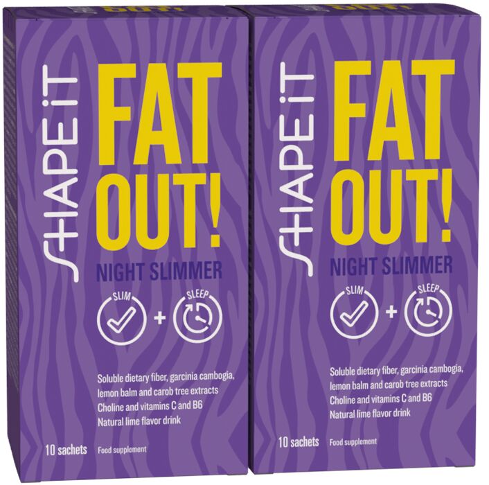 Sensilab Fat Out! Night Slimmer Nacht-Fatburner Getränk 2er Pack = Fett verbrennen und besser schlafen. Vegan. 20 Beutel   Sensilab