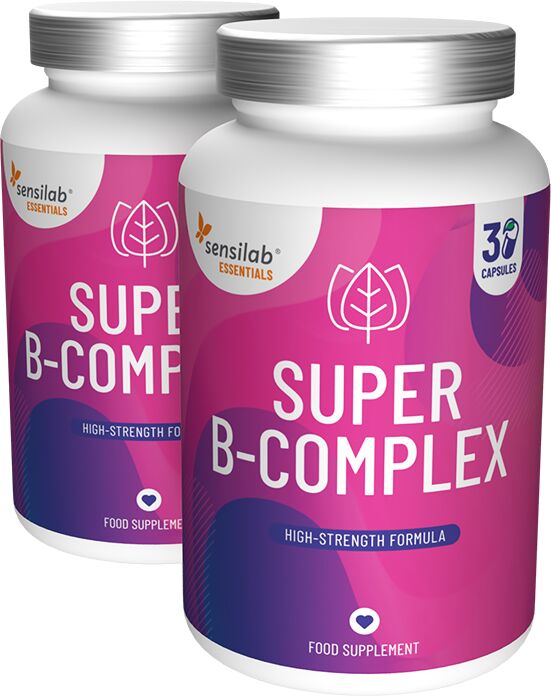 Super Sensilab Essentials Super B-Complex 60 Kapseln. Superstarker Vitamin B-Komplex mit 8 B-Vitaminen   Sensilab