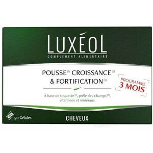 Compléments alimentaires pousse, croissance et fortification cheveux cure 3 mois Luxéol 90 gélules