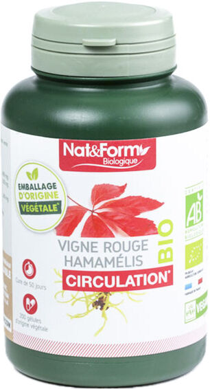 Nat & Form Bio Vigne Rouge Hamamélis 200 gélules végétales