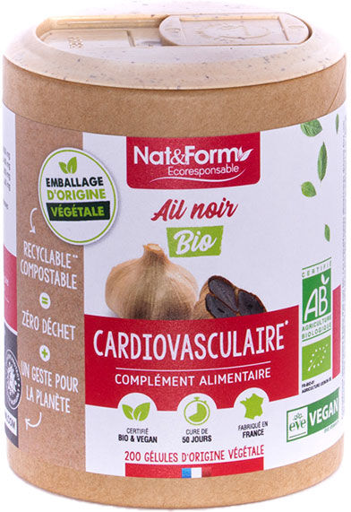 Nat & Form Écoresponsable Ail Noir Bio 200 gélules