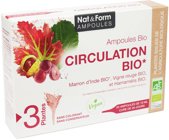 Nat & Form Ampoules Circulation Bio 20 unités