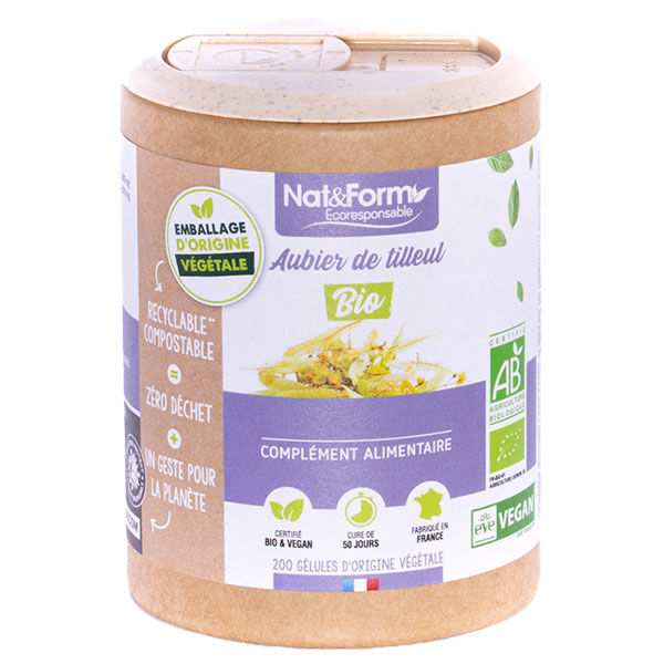 Nat & Form Écoresponsable Aubier de Tilleul Bio 200 gélules