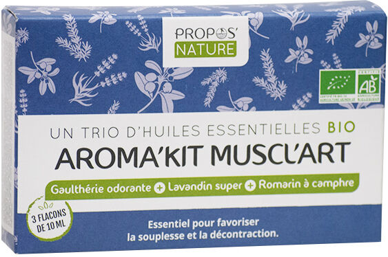 Propos'Nature Propos' Nature Aroma-Phytothérapie Aroma'Kit Muscl'Art Trio d'Huiles Essentielles Bio