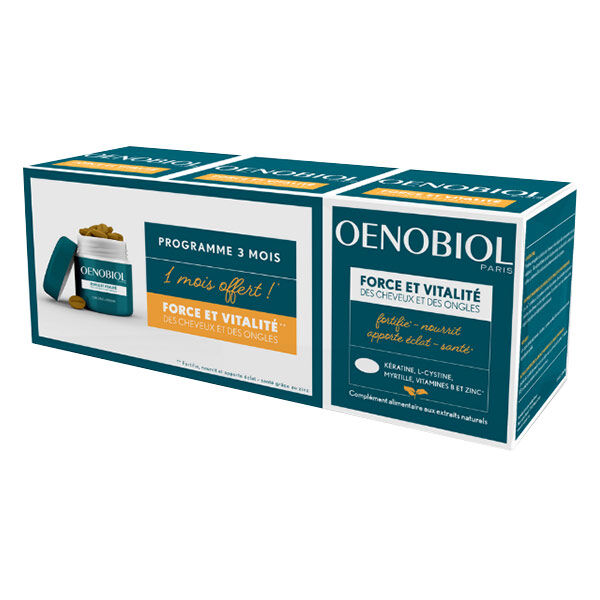 Oenobiol Capillaire Force et Vitalité Lot 3 x 60 Capsules