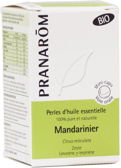 Pranarom Perles d'Huile Essentielle Mandarinier Zeste Bio 60 unités