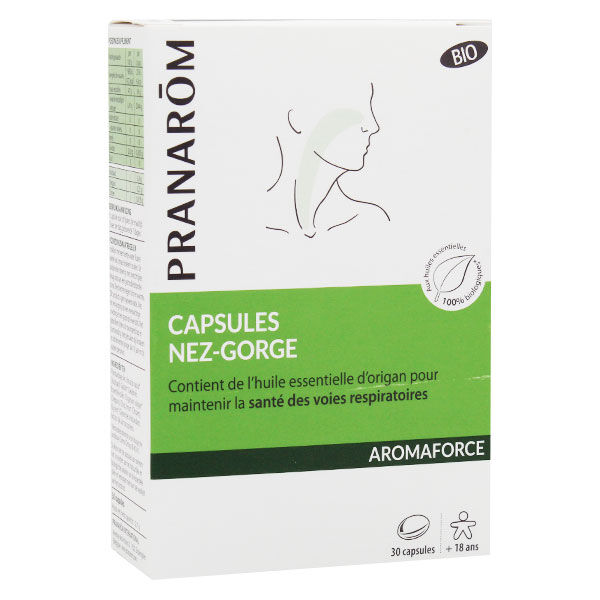 Pranarom Aromaforce Nez-Gorge Bio 30 capsules