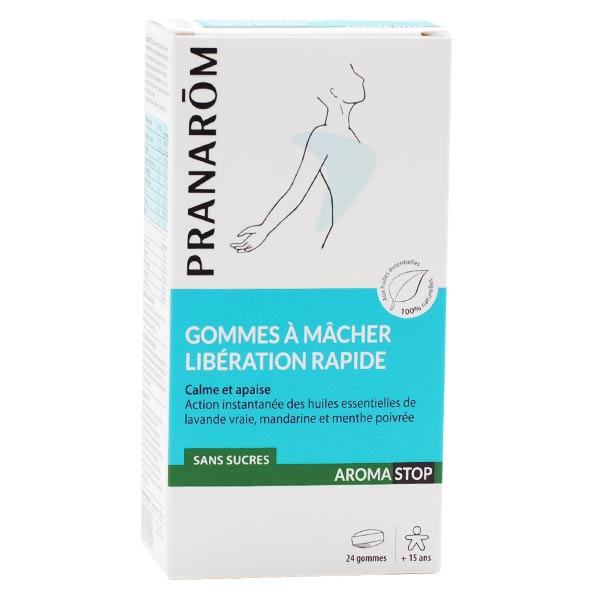 Pranarom Aromastop Gommes à Mâcher Libération Rapide 24 unités