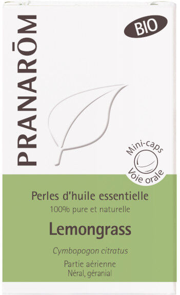 Pranarom Perles d'Huile Essentielle Lemongrass Bio 60 unités