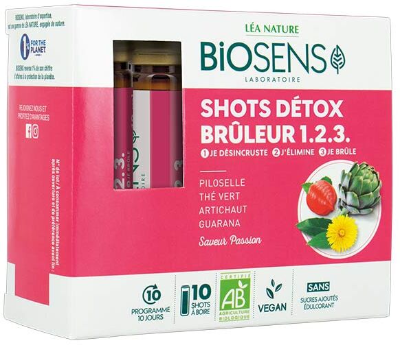 Biosens Détox Brûleur 1.2.3. Bio 10 Shots