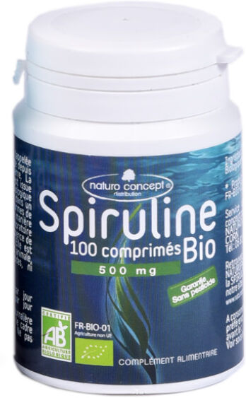 Naturo Concept Algues d'Eau Douce Spiruline Bio 100 comprimés