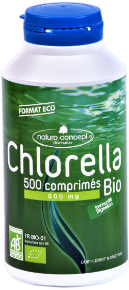 Naturo Concept Algues d'Eau Douce Chlorella Bio 500 comprimés