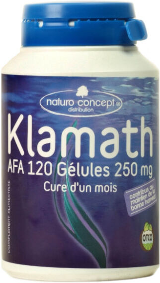 Naturo Concept Algues d'Eau Douce Klamath Bio 120 gélules