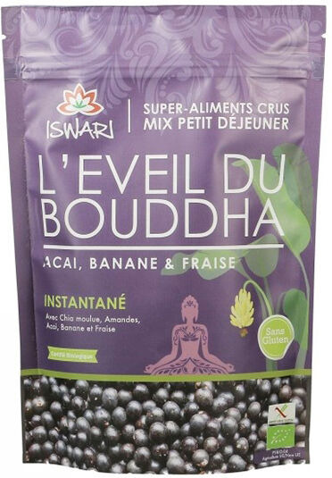 Iswari Eveil du Bouddha Açai Banane Fraise Bio 360g