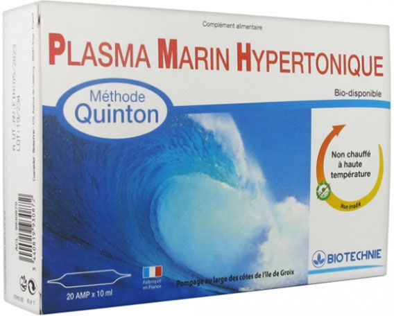 Biotechnie Plasma Marin Hypertonique 20 ampoules