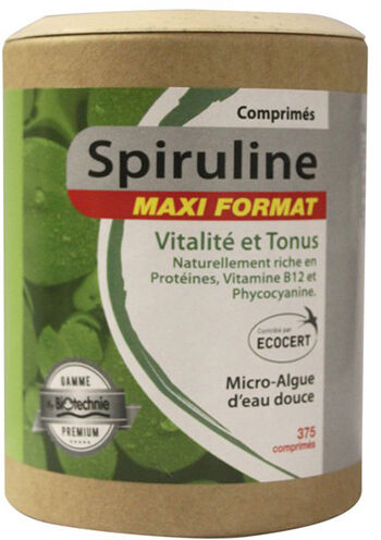 Biotechnie Spiruline Maxi Format 375 comprimés