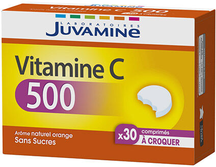 Juvamine Vitamine C 500 Sans Sucres 30 comprimés à croquer