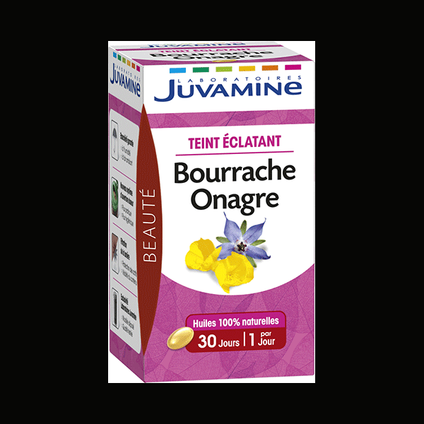 Juvamine Teint Eclatant Bourrache Onagre 30 capsules