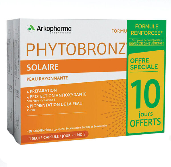 Arkopharma Phytobronz Préparateur Solaire Lot de 2 x 30 capsules