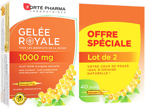 Forté Pharma Gelée Royale 1000mg Lot de 2 x 20 ampoules