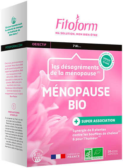 Fitoform Ménopause Bio 20 ampoules