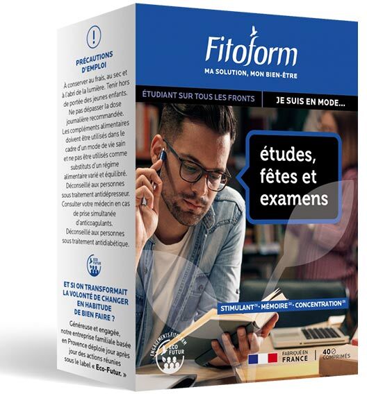 Fitoform Etudes Fêtes et Examens 40 comprimés