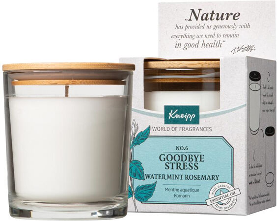 Kneipp Goodbye Stress Bougie Parfumée Menthe Aquatique Romarin 145g