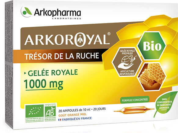 Arkopharma Arkoroyal Trésor de la Ruche Gelée Royale 1000mg Bio 20 ampoules