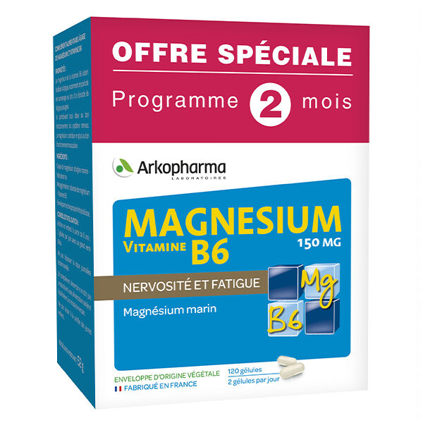 Arkopharma Arkovital Magnésium Vitamine B6 120 gélules